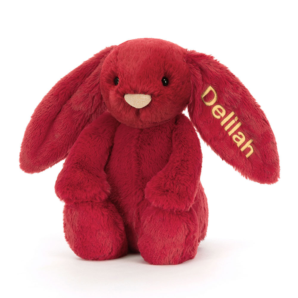 Personalized Bashful Luxe Bunny Scarlett Medium